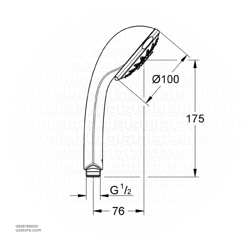 GROHE Relexa 100 Five Hand shower 5 sprays , 28796000 , chrome